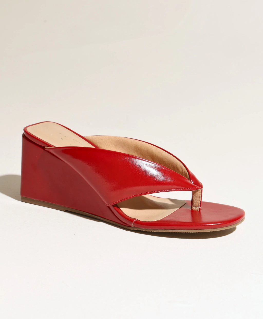 Tamanco Mule Com Tiras Acolchoadas Vermelho